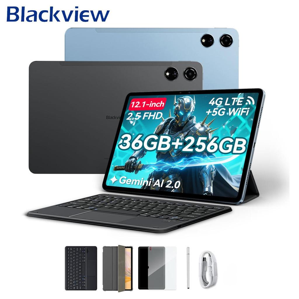 Blackview MEGA 3 AI MTK G100 12,1 palcový 8800mAh Android 15 Tablet 12GB RAM 256GB ROM Úložiště