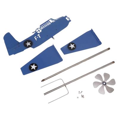 Airplane Weather Vane Iron Stainless Steel Outdoor Wind Spinner Windmill for Garden Patio Lawn Yard