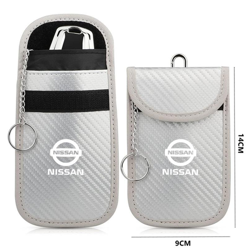 Portable Car Key Bag Anti-theft Storage Pouch For Nissan X-trail Qashqai X J10 Trail Tiidua Note Juke Sentra Patrol Navara Micra