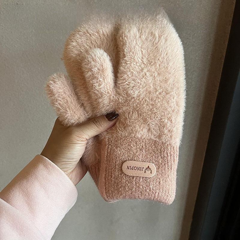 Winter Warmth Gloves For Women With Plush Lining For Commuting And Outdoor Activities