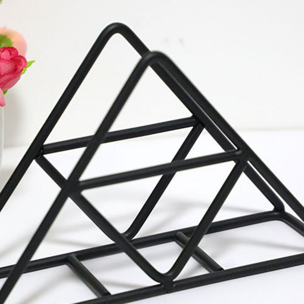 Napkin Holder Stand Triangular Metal Tissue Holder Table Napkin Dispenser Table Triangular Kitchen Paper Towel Holder Stand