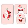Christmas Bathroom Floor Mat Toilet Three-Piece Set