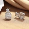 2026 Korean Exquisite Temperament Zircon Micro-inlaid with Diamonds Bow Stud Earrings Daily Versatile Light Luxury High-end Earrings Earrings