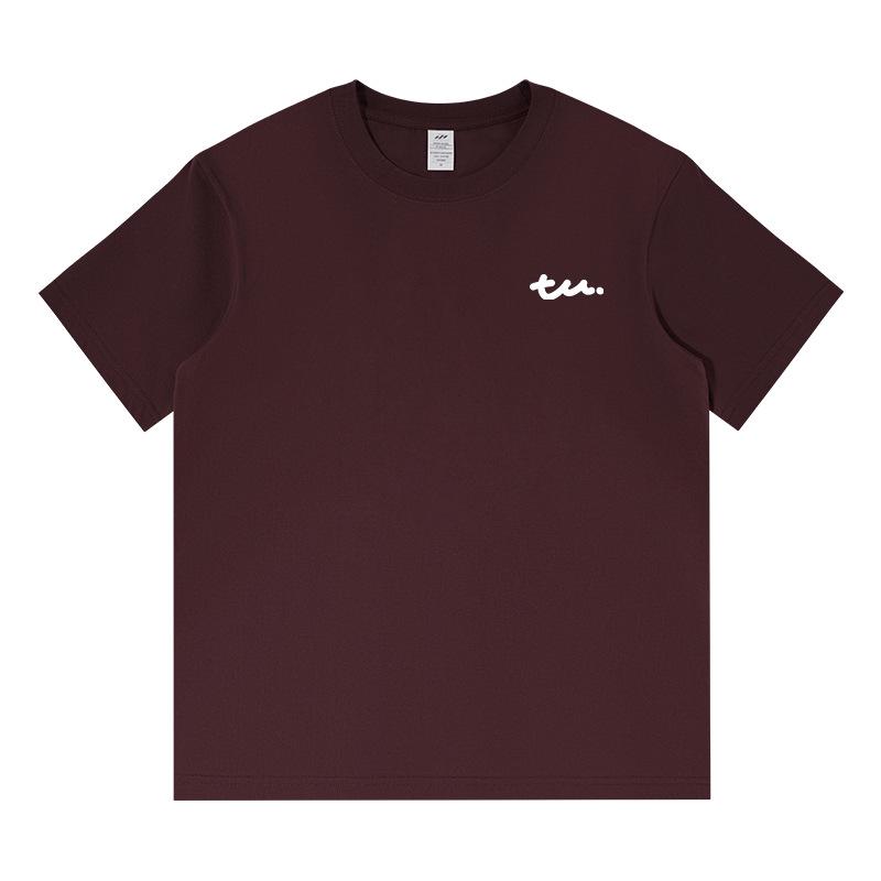 Japanese Minimalist Women's TU Print Cotton T-Shirt - Loose Short Sleeve, Round Neck, Trendy and Versatile Summer Top