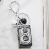Keychain Lightweight Portable LED Sound Light Design Retro Camera Shape Key Chain Bag Backpack Keyring Pendant Accessory