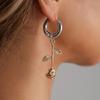 Delicate Floral Design Ear Clips Allergy Proof Lightweight Alloy Earrings Ideal Romance Gift For Her