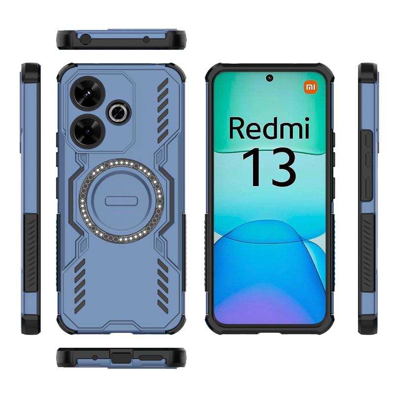 For Xiaomi Poco M6 4G Case Poco M6 4G Cover Heat Dissipation Magnetic Wireless Charging Protective Phone Cases Poco M6 4G Funda