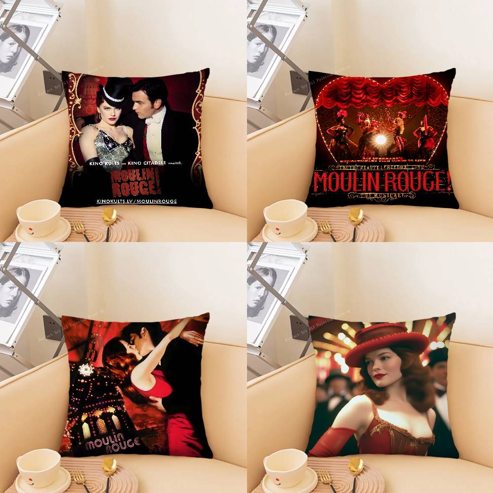 Pc Classic Movie MMoulin Rouge Pillow Case Fashion Square Pillowcase Bedroom Sofa Room Ins Decoration Leisure