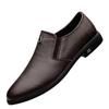 Men's Business Dress Leather Shoes Round Head Shallow Mouth Casual Shoes Men's Daily Versatile Small Leather Shoes