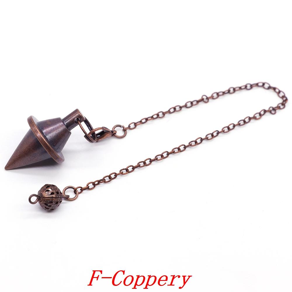 Metal Pendulum For Dowsing Divination Pendulos Spiral Cone Gold Color Copper Radiesthesia Pendulums Healing Pendule