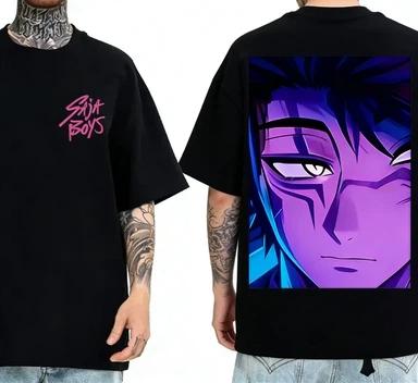 2026 Summer Kpop Devil Hunter Saja Boy T-shirt KPop Demon Hunters Casual Anime Cotton T-shirt Top Suitable Men Women Streettwear