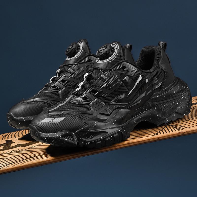 

Мужские кроссовки больших размеров 2024 года с вращающейся кнопкой - Механические беговые кроссовки в стиле папы 46