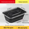 Rectangular 750/1000ml Disposable Transparent Plastic Takeout Meal Box