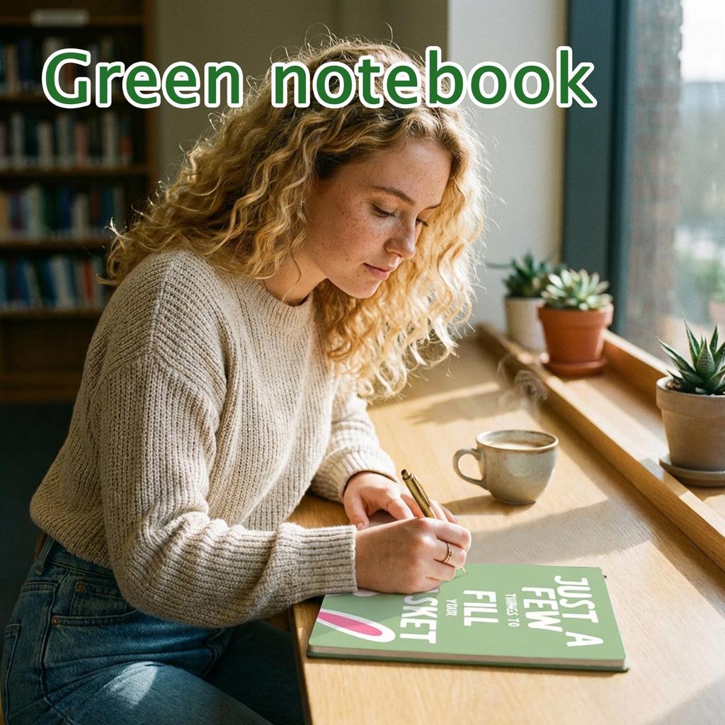 Just A Few Green Notebook (Plain Notebook, No Patterns)