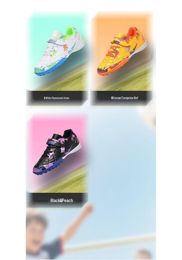 Children's Velcro Studded Football Shoes for Teens - Boys & Girls Grass Training Sports Sneakers