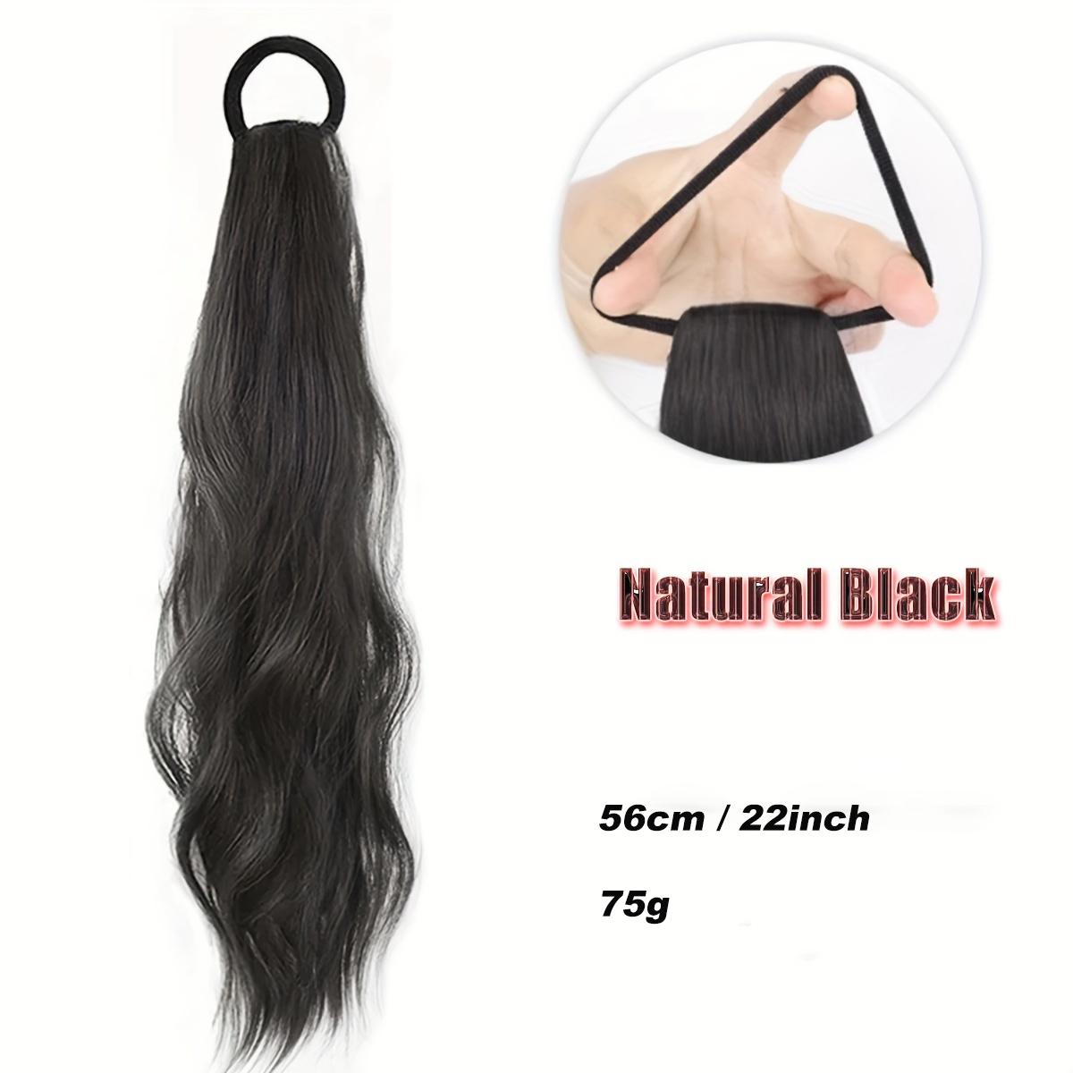 

Конский хвост с эластичными резинками для волос Длинные вьющиеся волнистые наращивания хвоста Синтетические наращивания волосДля ежедневного использования Аксессуары для волос Аксессуары для волос для женщин 22inch