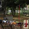 Light Weight Folding Table Light Stand Portable Camping Light Stand Detachable Lamp Holder for Outdoor Camping Lights