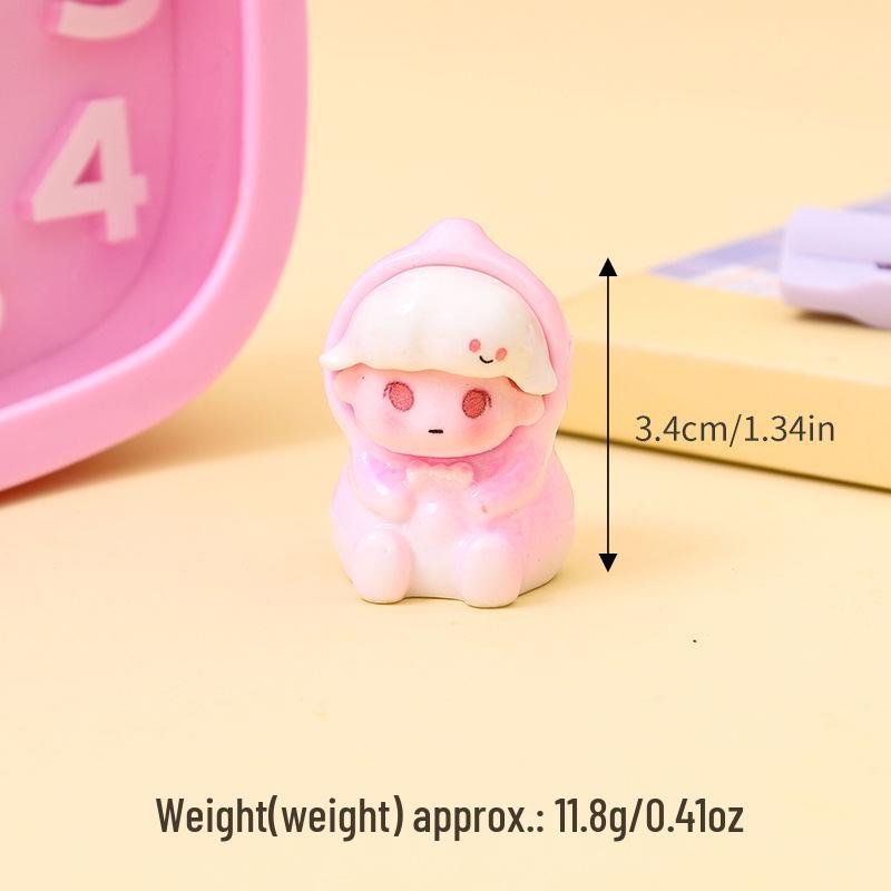 Labubu Crying Doll: Cute 3D Resin Car-Mounted Ornament for Desktop