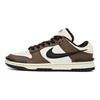 Nike Dunk Low Twist 'Panda' Low top Skateboard Shoes Women's Brown White Black DZ2794-001(Team4-)