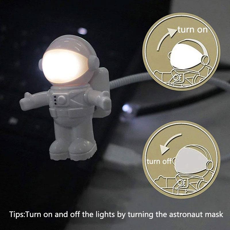 Portable USB Powered Night Light Reading Book Lights Astronaut Desk Lamp LED Light For Computer Laptop Keyboard Lighting Light