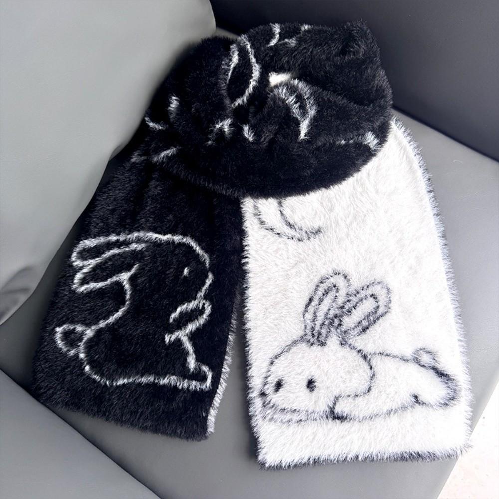 Cat Winter Scarf Warm Pashmina Cute Mink Wool Scarf  Women