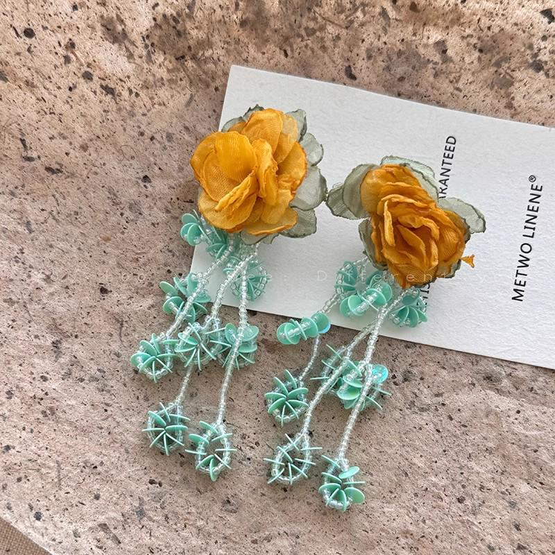 Resort Style Sunflower Earrings - Spring/Summer 2025 Collection for Women