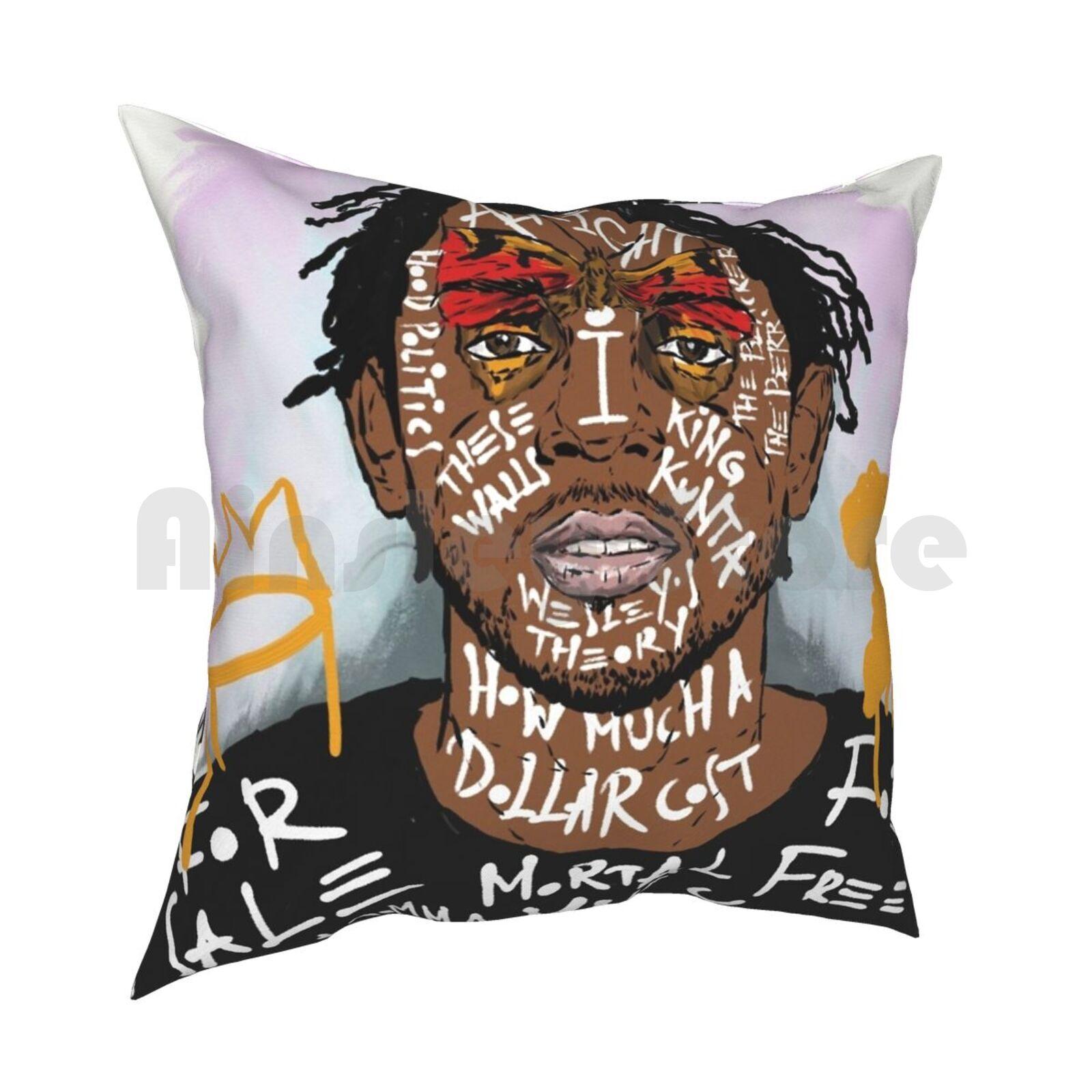 Kendrick Lamar Pillow Case Printed Home Soft DIY Pillow Cover Kendrick Lamar Rap Rapper Music Tde Hiphop To Pimp A Alright 30x30cm 12x12in