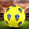 LA Galaxy Size 5 Soccer Ball, Machine-Stitched PVC, Durable & High Bounce, All Ages Fit, Fan Merchandise, Matches & Outdoor Use.