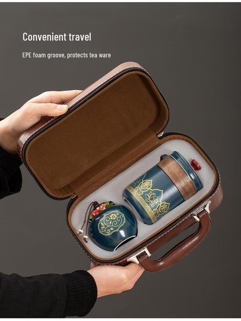 High-End Business Souvenir Tea Set: On-the-Go Gift for Clients & Friends