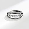 Stylish Geometric Chain Bead Index Ring For Women Versatile Niche Design Fashion Jewelry