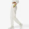 Li Ning Fitness Series Solid Color Tapered Knit Sports Pants Women Bottoms Off-White AKLTB18-2