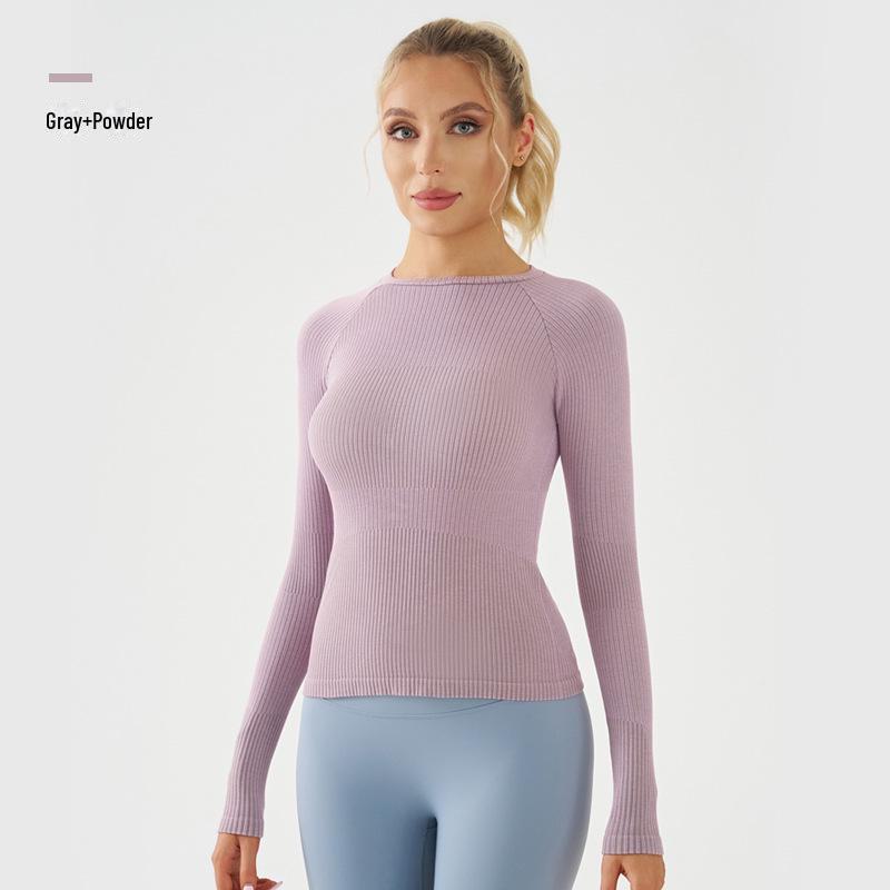 Autumn/Winter Long-Sleeve Yoga Top: Slim, Breathable Modal Cotton Body Shaper for Running and Fitness.
