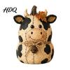 Handmade Felt Animal Figurines Rustic Farmhouse Ornaments Cute Cow/Pumpkin/Rooster Figurines Decorative Animals Fall Tabletop Decorations with Hemp