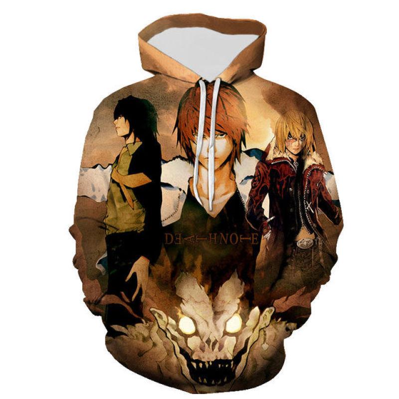 New Casual Hoodies Death Note Fashion Men Women Children 3D Printed Sweatshirts Streetwear Boy Girl Kids Pullover Tops