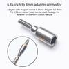 4Pcs/Lot Hexagonal Shank Adapter Set 1/4" To 4 Mm Bit Adapter for Electric Drills with 6.35mm and 4mm Bit