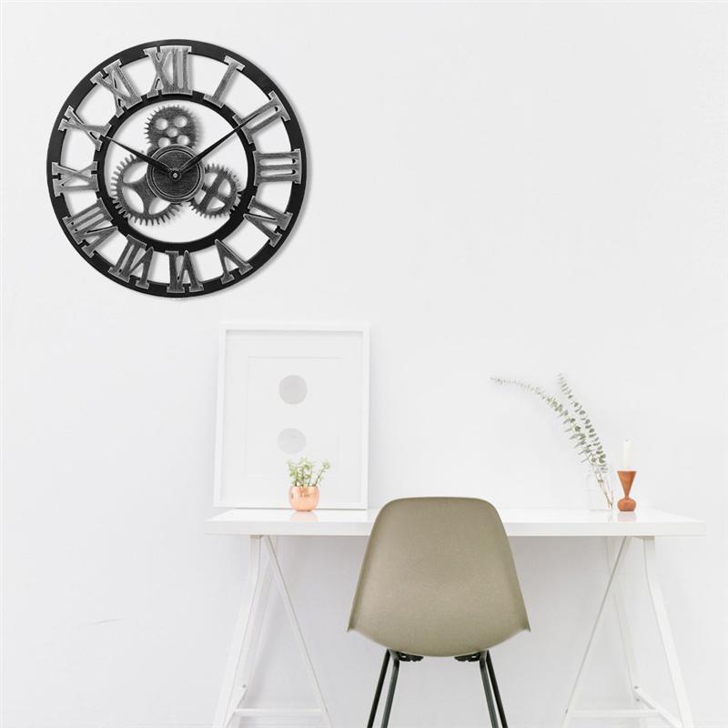 Industrial Gear Wall Clock Decorative Retro MDL Wall Clock Age Style Art Decor