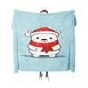 Tuniu Cute polar bear plush fleece blanket for winter autumn bedroom sofa gift Soft warm throw blanket