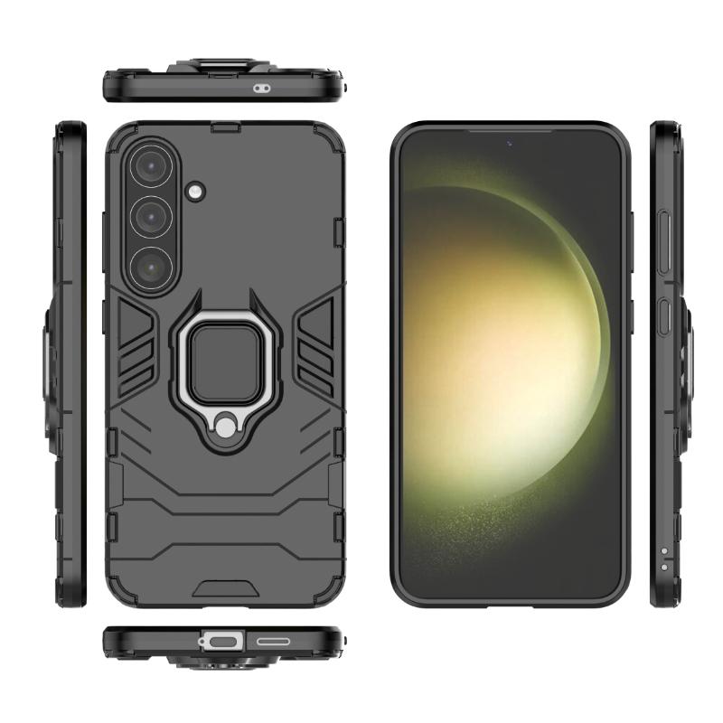 For Samsung Galaxy S25 Plus 5g Back Cover Phone Case Shockproof Armor Anti-Fall Metal Ring Holder Magnetic Protect Funda Coque