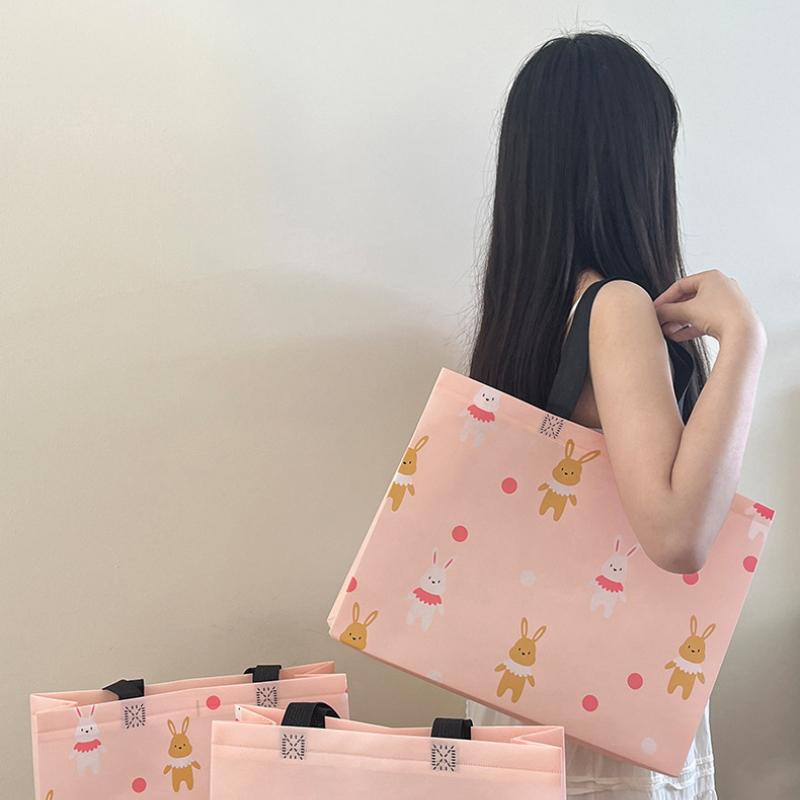 Cartoon Cute Rabbit, Children's Clothing, Clothing Store, Laminated Non-woven Fabric Bag, Shopping Gift, Handbag, Women's Clothing Bag