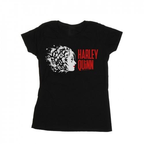 DC Comics Womens/Ladies The Suicide Squad Harley Quinn Stencil Logo Cotton T-Shirt
