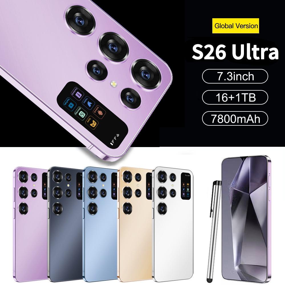 New S26 Ultra HD Smartphone: Large Screen, 16GB RAM, 1TB Storage, Android OS