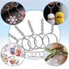 220x Split for Key Ring with Chain and Jump Rings Screw Eye Pins Metal Ring DIY