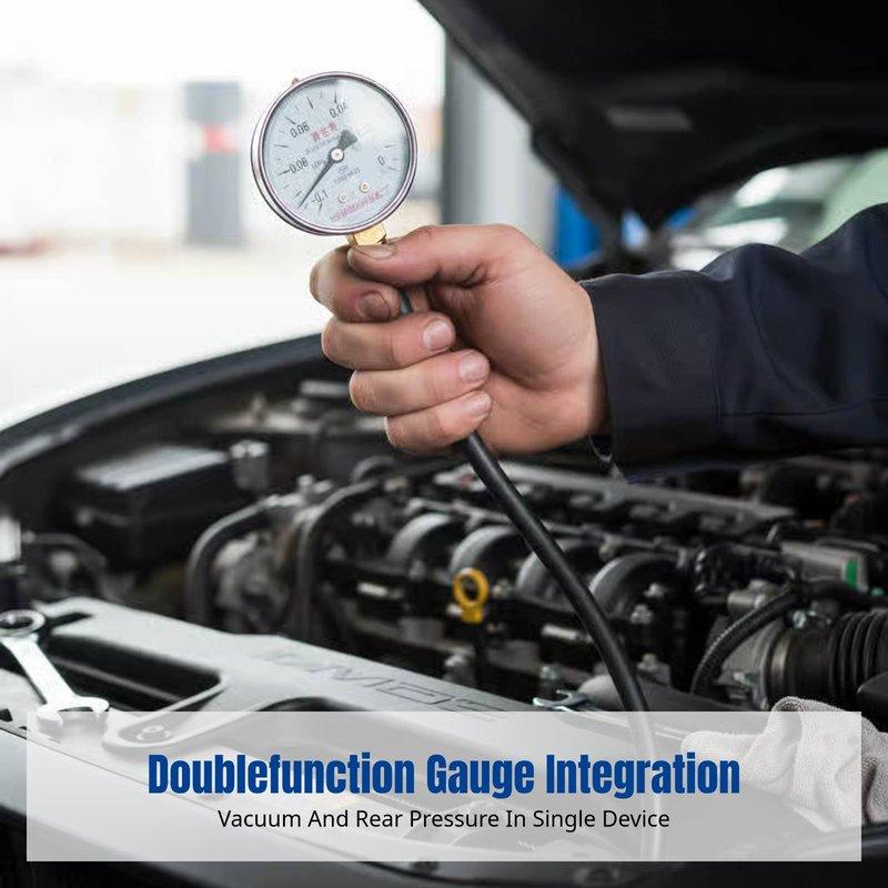 Vacuum Pressure Gauge, Automotive Negative Pressure Intake Diagnostic Tool, Precise and Fast Measurement Equipment Easy Install
