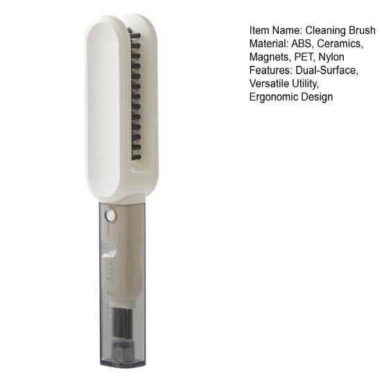 Cleaning Brush with Built-in Knife Edge Sharpener Safety Handle Double-Sided Design Cutlery Brush Sharp Blade Cleaning Tool