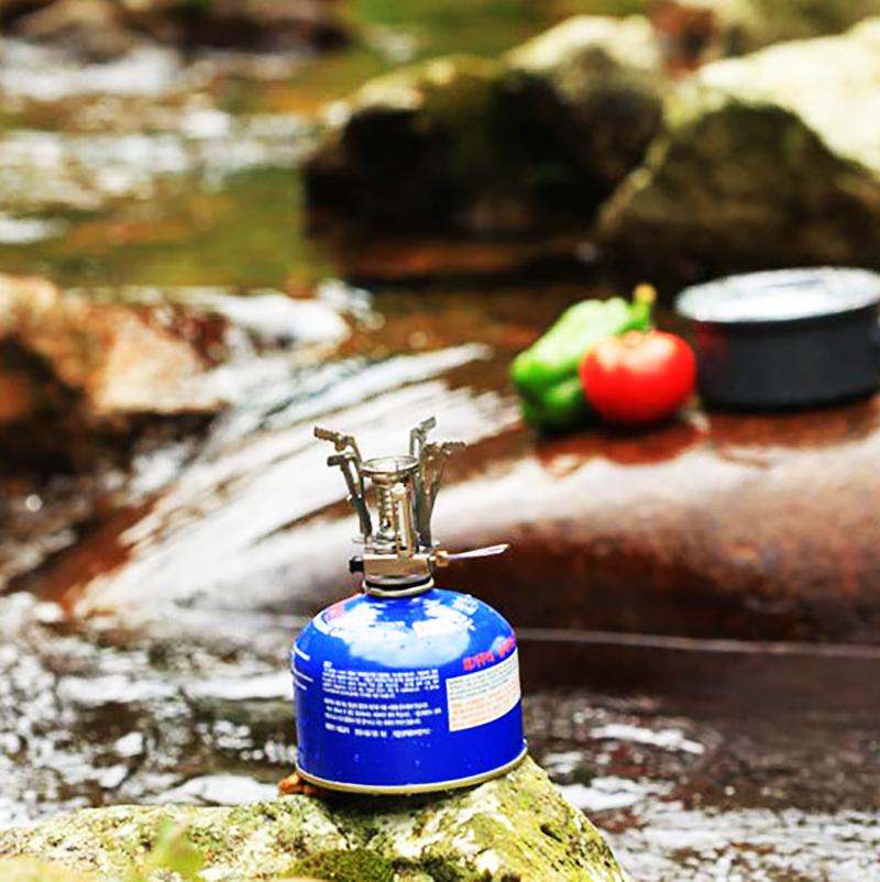 Lightweight Hiking Stove Wild All-In-One Stove Folding Electric Lighter Wild Small Gas Stove Outdoor Folding Lightweight Hearth