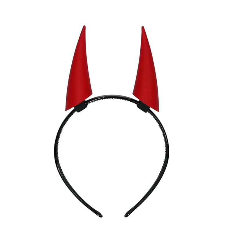 

[CUEZtoy] made in Japan power cosplay 3D printing modeling costume items devil s horn devil power horns halloween hair ornament (Headband Red)