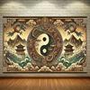 2D Traditional Yin Yang Dragon Backdrop for Studio Photoshoot