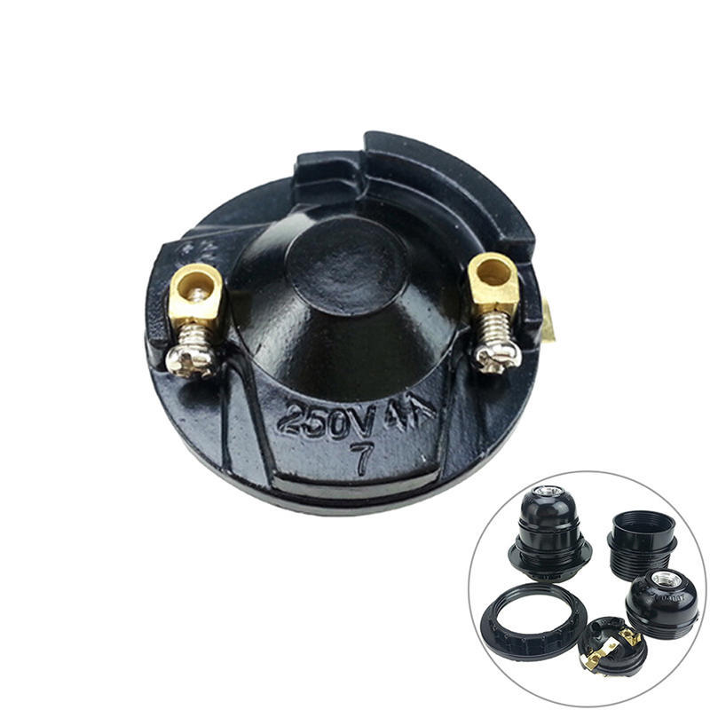 Black Period Style Screw E27 Light Bulb Lamp Holder Pendant Socket
