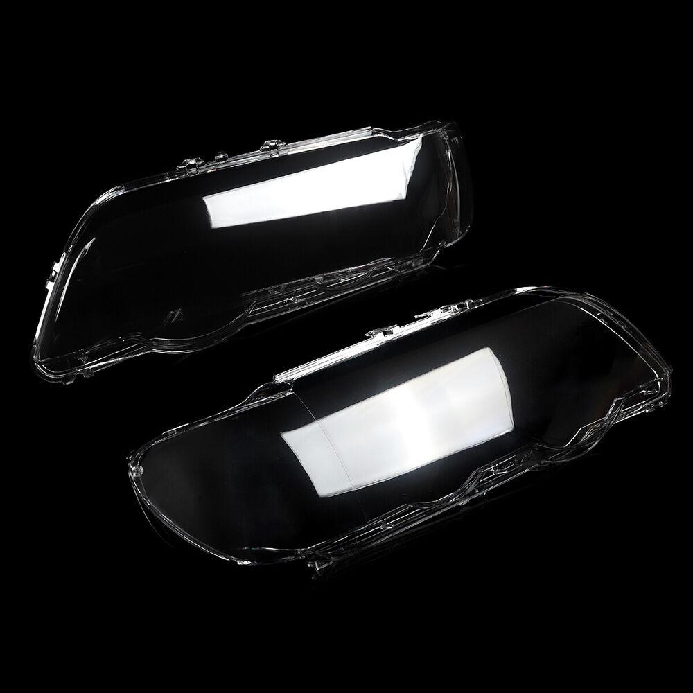 For BMW X5 E53 1999 2000 2001 2002 2003 Left/Right Side Headlight Lens Cover Car Transparent Lampshade Headlamp Glass Lamp Shell