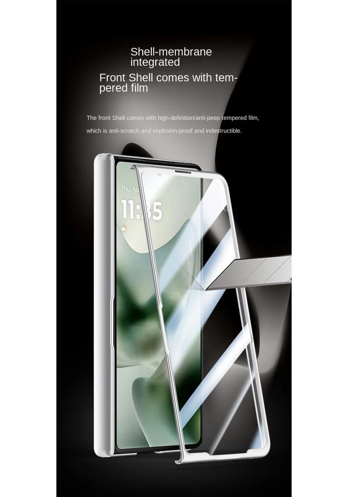 Supporto Metallico Magnetico Con Pellicola in Vetro Temperato Custodia a Protezione Totale Per Motorola Razr Fold Moto fold Cerniera a Molla Copertura Piegata